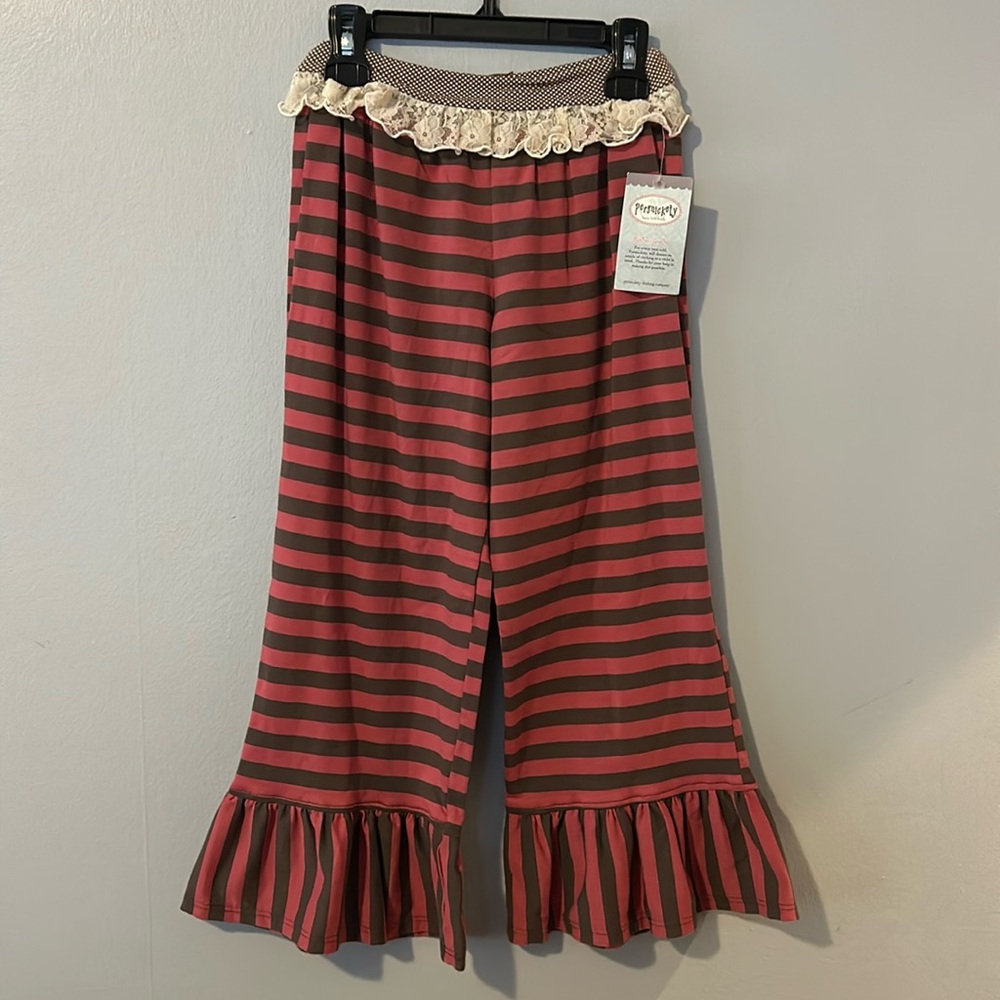 NWT Persnickety Pink and Brown Wide Legs Pants